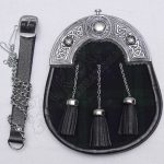 Scottish Black Watch Tartan Celtic Sporran