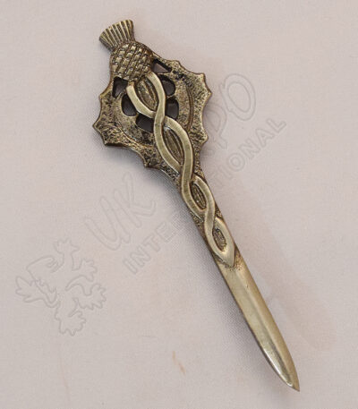Scottish Celtic Thistle Shiny Kilt Pin