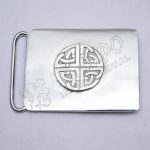 Scottish Celtic Design Kilt Buckle Chrome Finish