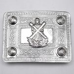 Scottish Chrome Celtic Design Buckle With ST Andrews Badge