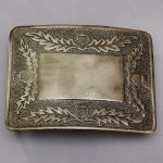 Scottish Flower Bronze Thistle Kilt Buckle