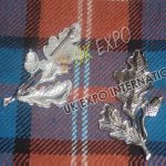 Scottish Flower Chrome Metal Badge