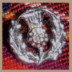 Scottish Flower Silver Metal Badge