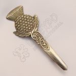 Scottish Flower Shiny Antique Kilt Pin