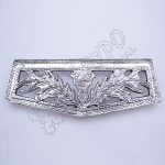 Chrome Scottish Flower Cantle for Sporran