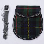 Hunting Stewart Tartan Leather Back Sporran