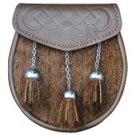 Embossed Seal Skin Celtic Kilt Sporran