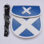 Scottish Flag Leather Sports Wear Sporran