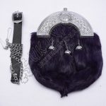 Scottish Celtic Full Dress Purple Fur Sporran