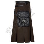 Dark Brown Scottish Rival Stereoscopic Utility Kilt
