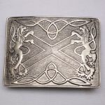 Scottish Shiny Antique Celtic Rampart Lion Kilt Buckle