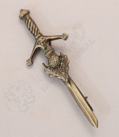 Scottish Sword Thistle Kilt Pin Shiny