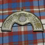 Scottish Thistle and Celtic Brass Finish Cantle
