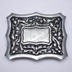 Scottish Thistle Design Black Color Filing Kilt Buckle