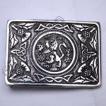 Scottish Rampart lion Black Color Filing Kilt Buckle