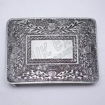 Scottish Thistle Kilt Buckle With Black Color Filing