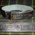 Scottish Thistle Knot Work Belt Embossed Strap Buckle Closing