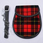 Wallace Modern Tartan Leather Back Sporran