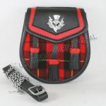 Scottish Wallace Tartan Day Wear Leather Sporran