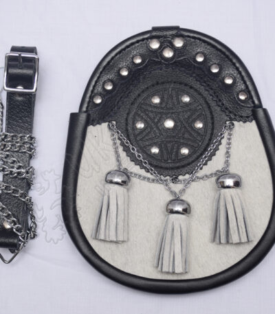 Luxury Celtic Seal Skin Stud Scottish Sporran