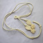 Shako cord white wool with square Russian braid
