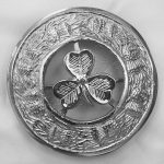 Shamrock Chrome Finish Brooch