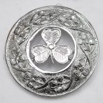Shamrock Knot With Shamrock Badge Brooch