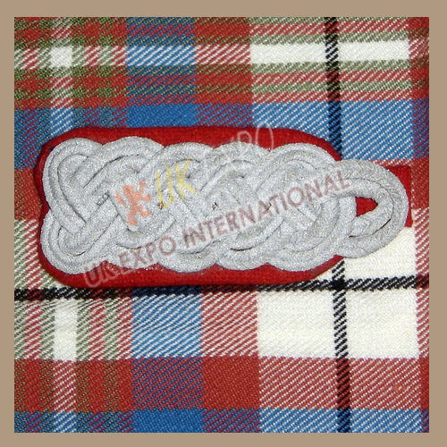 White Red Backing Shoulder Epaulette Board