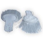 Silver Bullion Shoulders/Epaulette Pair Bullion Frings