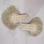silver bullion Shoulders/Epaulette with bullion Fringes