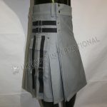 Men Gray Simple PC Tactical Webbing Utility Kilt