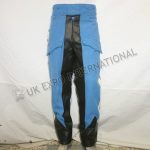 Sky Blue Color Riding breeches hussar Trouser with Black Leather inseam