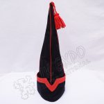 Spanish sleeve Cap Dark Blue with red Wool Teasel Blazer material