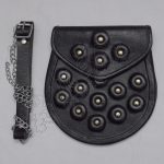 Embossed Studded Black Day Wear Sporran