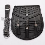 Leather Laced Edge Embossed Day Wear Sporran