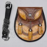 Brown Leather Embossed Day Wear Sporran