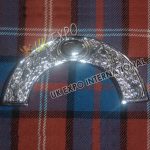 Scottish Flower Chrome Sporran Shiny Cantle