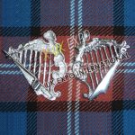 SS Chrome Irish Harp Badge