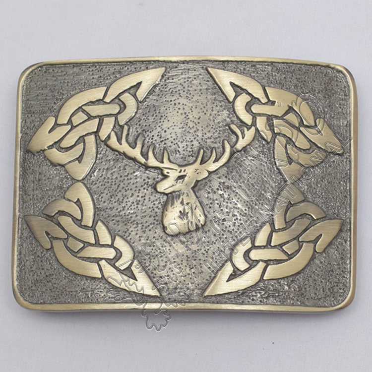 Stage Celtic Brass Antique Kilt Belt Buckle