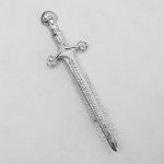 Sword Kilt Pin Chrome Plated