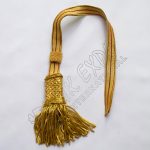 Red Wine Golden Crown Shape Sword Knot