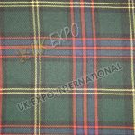 Yellow Black and Red Line on Mate Green Shade Tartan No 36