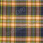 Orange Gray and Black Line on Mate Black Shade Tartan No 69