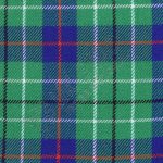 White Black and Red Line With Blue Shade on Green Tartan No 14