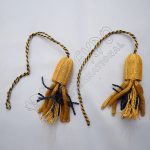 Navy Blue Gold Metallic Wire Bullion Tassels