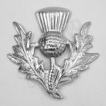 Thistle Chrome Metal Badge