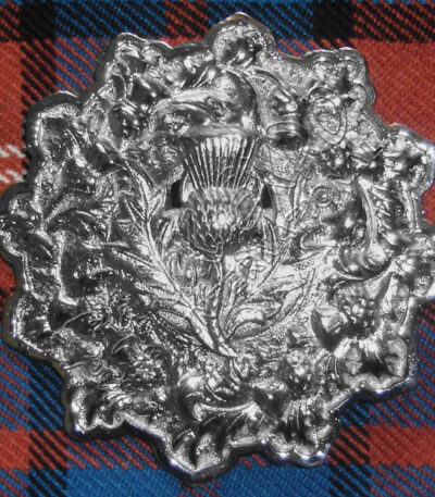 Chrome Thistle Badge With Trim