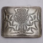 Thistle Flower Buckle Antique Black Color