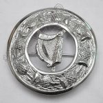 Thistle Knot And Harp Badge Brooch