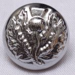 Thistle round chrome button